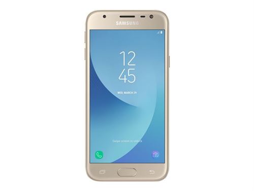 Samsung Galaxy J3 (2017) DUOS - 4G smartphone - double SIM - RAM 2 Go / Mémoire interne 16 Go - microSD slot - Écran LCD - 5 - 1280 x 720 pixels - rear camera 13 MP - front camera 5 MP - or