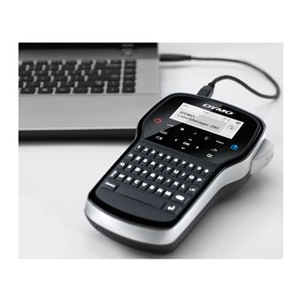 DYMO LabelMANAGER 280 - Étiqueteuse - Noir et blanc - transfert thermique - Rouleau (1,2 cm) - USB - outil de coupe