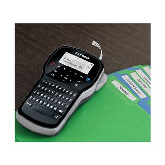 DYMO LabelMANAGER 280 - Étiqueteuse - Noir et blanc - transfert thermique - Rouleau (1,2 cm) - USB - outil de coupe