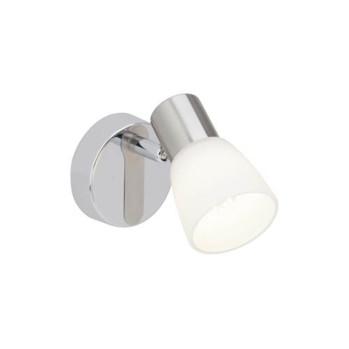 Spot simple LED orientable en métal et verre dépoli blanc hauteur 12cm Janna gris gris