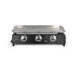 Plancha gaz en acier inoxydable Livoo DOC249 7500 W Noir et gris