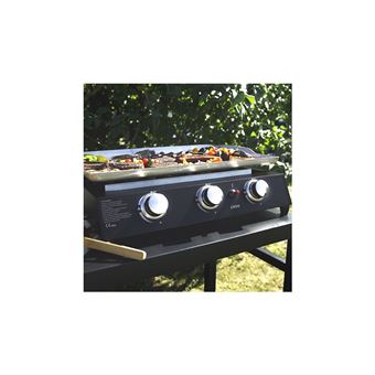 Plancha gaz en acier inoxydable Livoo DOC249 7500 W Noir et gris