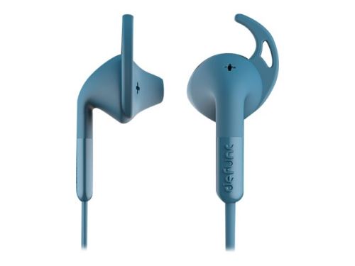 Defunc SPORT - In-ear hoofdtelefoons met micro - oordopje - met bekabeling - 3,5 mm-stekker - blauw