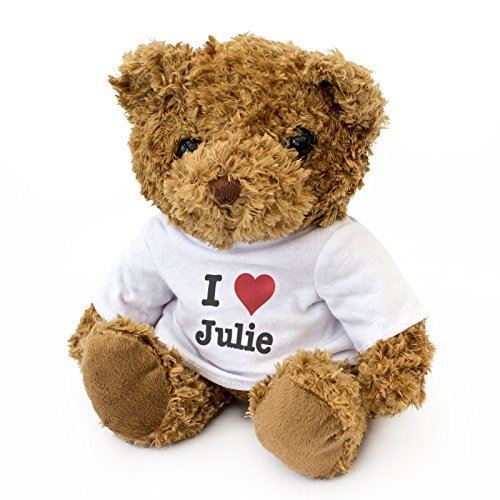 I LOVE JULIE - Teddy Bear - Cute And Cuddly - Gift Present Birthday Xmas Valentine