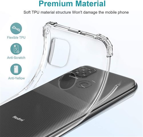 Pack Accessoires Xiaomi Redmi 9A - Coque Silicone Rose + 2 Verres Trempés, Little Boutik