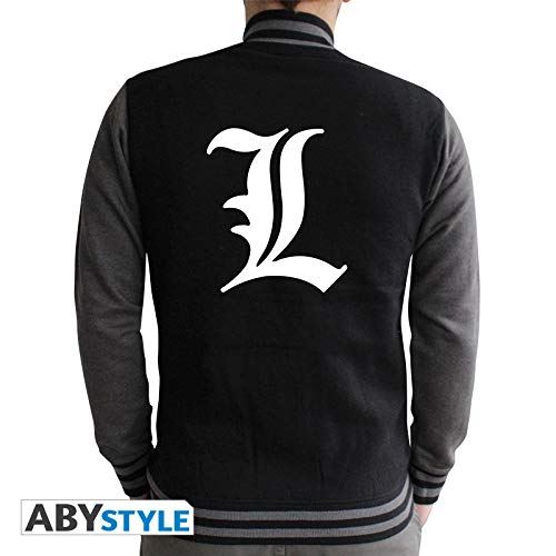 ABYstyle Abysse Corp Abyswe056 Death Note-jacket-l Symbole Homme Noir, Unisex-child, gris foncé, S, M, L, XL, XXL