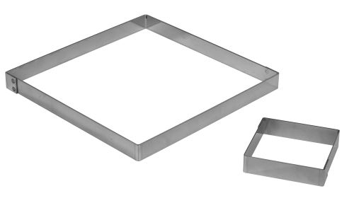 Carre a tarte inox de 8 cm haut 2 cm