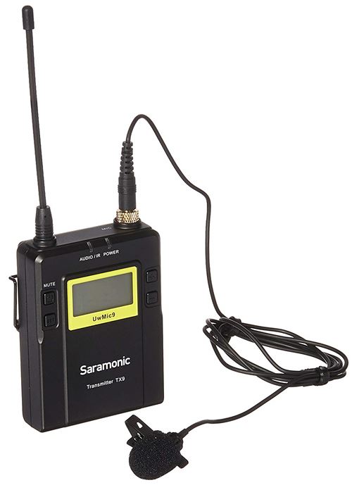Transmetteur Saramonic à 96 canaux (TX9) avec microphone lave-vaisselle pour le système UwMic9