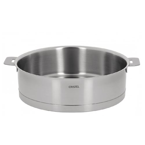 Sauteuse sans couvercle inox brossé Strate 24 cm - Cristel - Argent - Inox