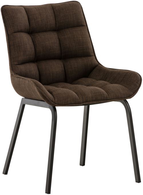 Chaise Saranda en Tissu avec Piètement en métal noir - Assise Noir