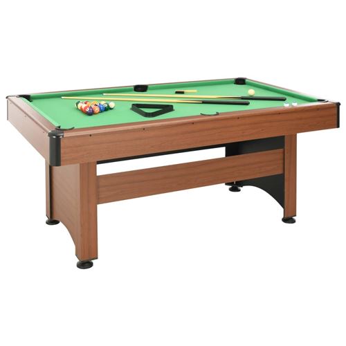 vidaXL Biljarttafel 6 feet 184x108x82 cm bruin