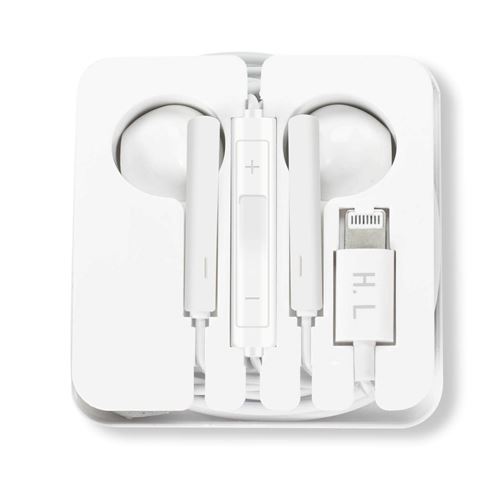 &Eacute;couteurs pour iPhone Filaires Kit Mains Libres et Micro Blanc 