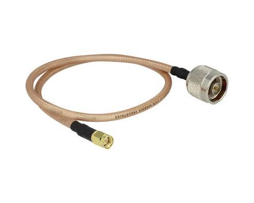 C&acirc;ble de raccordement pour antenne WiFi 88896 [1x N m&acirc;le - 1x SMA m&acirc;le] 40.00 cm transparent