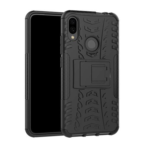 Xiaomi Redmi Note 7 Pro Coque Etui Protection Renforcé TPU (2 en 1) Hybride Antichoc Armor - Noir