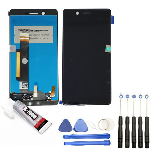 Visiodirect® Ecran complet: Vitre + LCD compatible avec Nokia 7 Taille 5.2 NOIR+ Kit outils + Colle B7000 Offerte