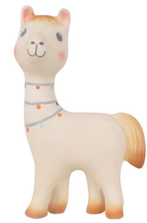 Tikiri hochet lama 18 cm junior caoutchouc beige