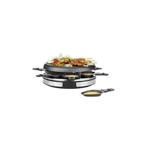 Tefal Inox & Design RE1278 Déco 6 - raclette/grill - zwart/roestvrij staal