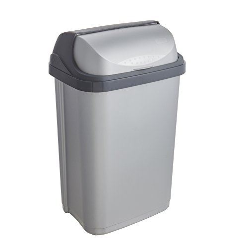 Okt 2053712 roll-top poubelle plastique argent anthracite 25 l 1045416000000