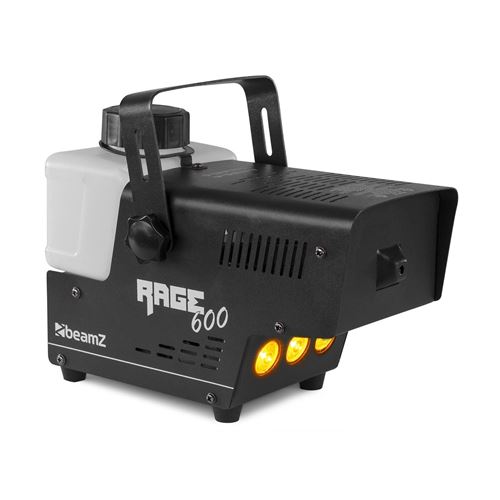 Beamz Rage 600LED Machine à brouillard 65m³/min - 3x LED - Réservoir 0,5l - Thermostat - Câble 3m