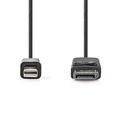 Câble mini displayport vers displayport mini displayport mâle - displayport mâle 1,0 m noir nedis