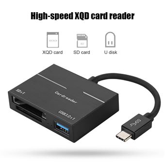 Lecteur 2 en 1 CARUBA pour carte mémoire XQD et SD USB 3.0