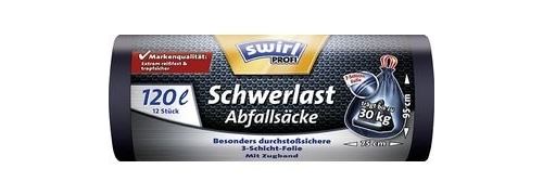 Swirl profi sac poubelle renforcé, noir, 120 litres