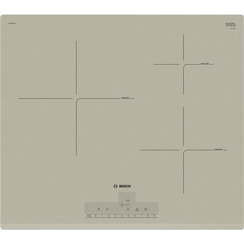 Bosch Serie 6 PIJ633FB1E - Inductiekookplaat - 3 hobben - Niche - breedte: 56 cm - diepte: 49 cm - bisque - met afgeschuinde voorkant