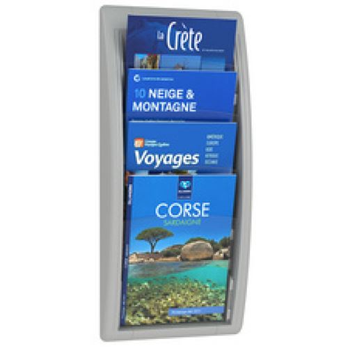 Paperflow Gris Porte-Brochures Mural Quick Fit, A4, Noir