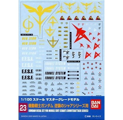 Bandai Gundam Decal pour Chars Counter Attack Series ??? 1100