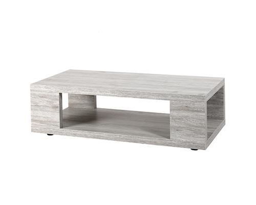 Table basse contemporaine couleur chêne gris JADE-L 120 x P 60 x H 36 cm