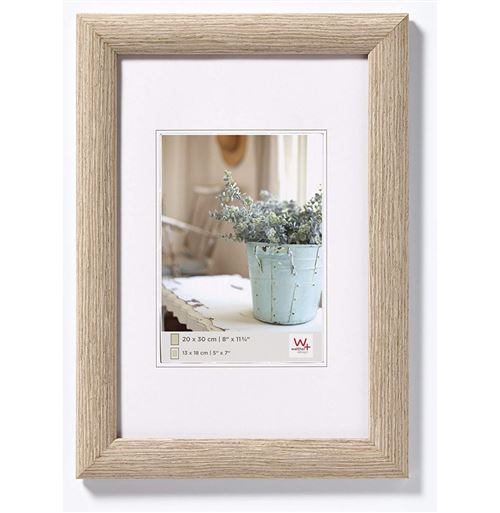 Cadre arrondi en bois - Intérieur - 40 x 50 cm - Beige