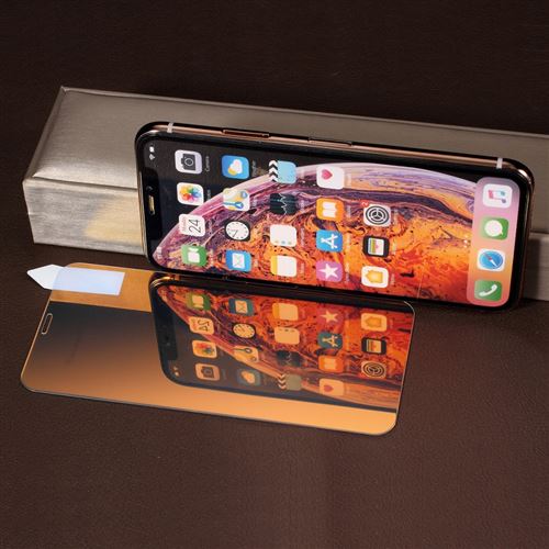 Protecteur écran en verre trempé miroir 0.26mm 2.5D haut rouge pour votre Apple iPhone XS/X 5.8 pouces