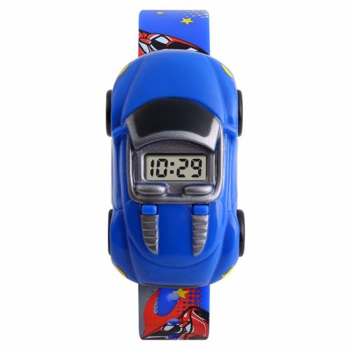 Montre Enfant Quartz Forme de voiture Bleu