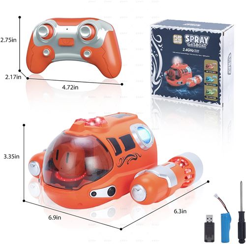 25€15 sur Jouet de Requin Télécommandé 2.4G ZJRUI Grand cadeau bateau RC pour  Piscine Salle Bain - Or - Bateau télécommandé - Achat & prix