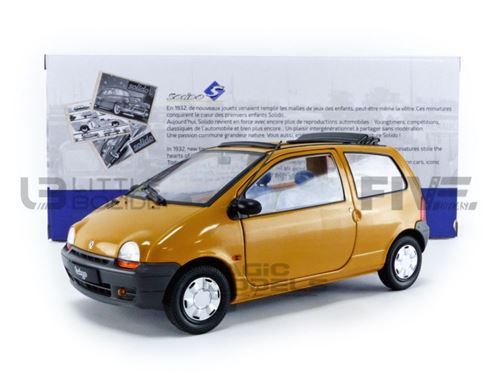 Voiture Miniature de Collection SOLIDO 1-18 - RENAULT Twingo Open Air - 1993 - Yellow Indian - 1804003