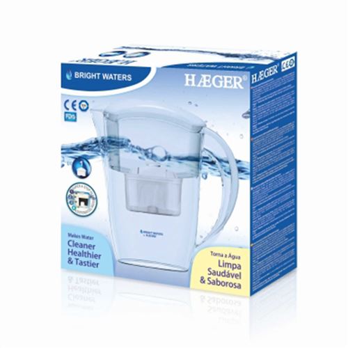 Bouteille et carafe filtrante Haeger Carafe Filtrante Bright Waters - 2.4L,  Purifiez votre eau efficacement