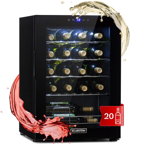 Klarstein Klarstein Shiraz 20 Uno - Frigorifero Per Vini, 53 L, 20 Bottiglie, Pannello Di Controllo Touch, 5-18°c