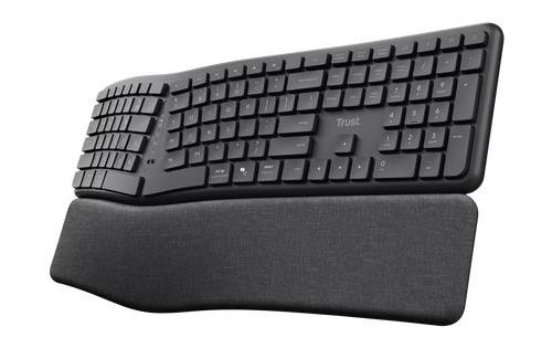 Non Communiqué Noir Trust Keyra - Clavier - Full Size - Sans Fil - 2.4 Ghz, Bluetooth - Qwerty - Us - Boîte