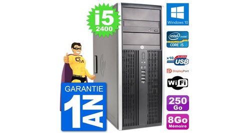 Pc tour hp 8200 intel core i5-2400 ram 8go disque dur 250go windows 10 wifi