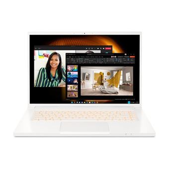 Acer ConceptD 3 CN316-73G - Intel Core i7 - 11800H / tot 4.6 GHz - Win 11 Home - GF RTX 3050 Ti - 16 GB RAM - 512 GB SSD SED - 16" IPS 1920 x 1200 - Wi-Fi 6 - de witte - tsb Belgisch - 1