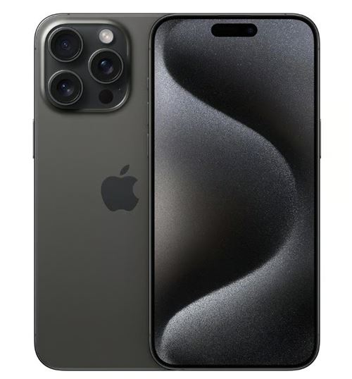 Apple iPhone 15 Pro Max 6,7" 256 Go Titane noir Reconditionné avec Batterie neuve