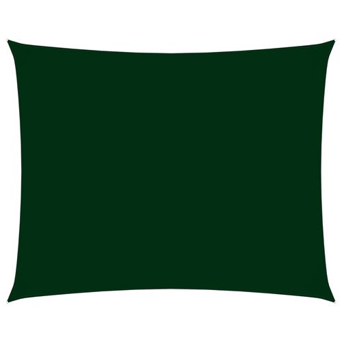Voile de parasol Tissu Oxford rectangulaire 3x5 m Vert foncé