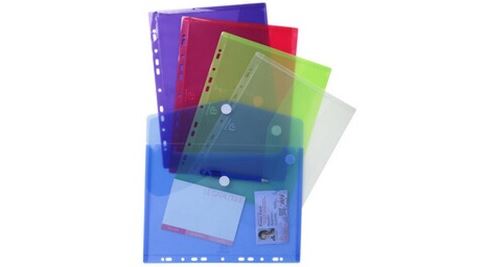 Exacompta exacompta pochette document perforée, a4, pp, assorti noir