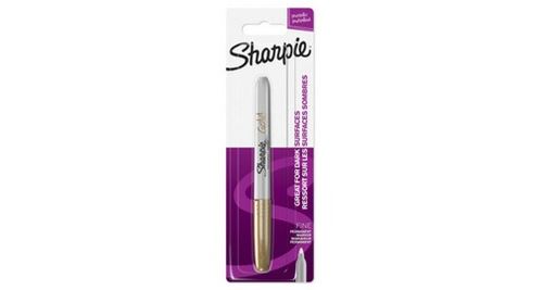 Sharpie sharpie marqueur permanent métallisé, en blister, or noir