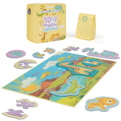 10 en 1 pour Petits de 18 Mois et Plus - Puzzles pour Tout-Petits sur des  Animaux de la Jungle - Puzzle - Achat & prix