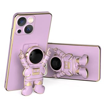 12€09 sur Coque pour iPhone 13 Pro Max avec Protection Objectif FONGWAN  avec Support d'Astronaute - Violet - Coque et étui téléphone mobile - Achat  & prix