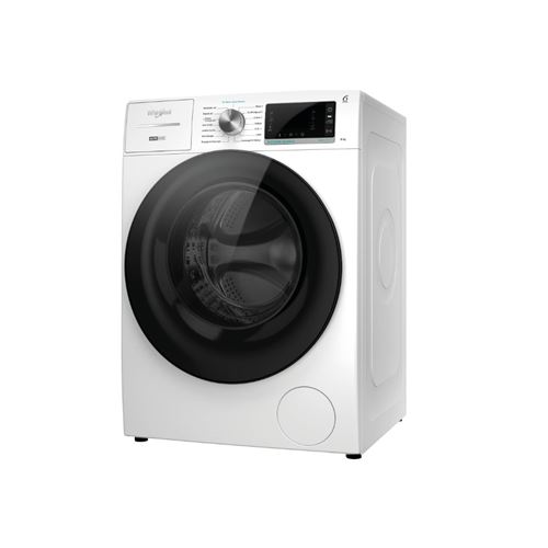 Whirlpool Mal Posable, Front, Supreme Silence, Blanc, 8 Kg, 1400 Trs, Système Autodose, Energie Classe A, Ecran LCD, 55 L, 72Db, Niveau Sonore Classe A, Moteur Zen, Watersave, 6ème Sens, Fresh Care, 3 Technologies Vapeur, Eclairage Intérieur, Porte Noire