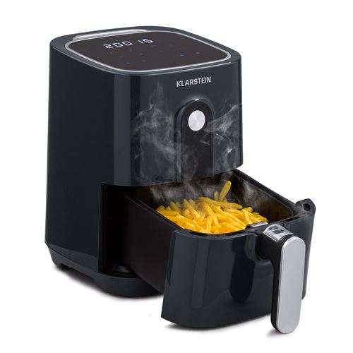 Friteuse À Air Chaud - Klarstein Crisp-Pro - Aifryer - 1400W - 2,8 Litres - 8 Programmes - Minuterie - Noir