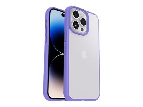 OtterBox React Series - ProPack Packaging - coque de protection pour téléphone portable - antimicrobien - polycarbonate, TPE - purplexing - pour Apple iPhone 14 Pro Max