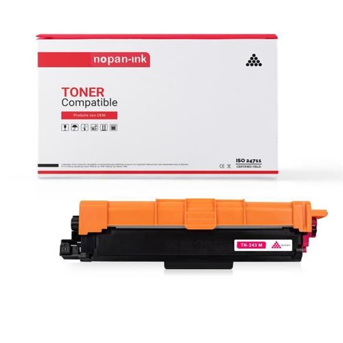 TONER TN 243 TN243 Magenta x 1 Compatible pour Brother-NOPAN-INK Brother DCP-L3510CDWBrother DCP-L3517CDW Brother DCP-L3550CDW Brother L-L3210cw Brother L-L3230CDW Brother L-L3270cdw Brother MFC-L3710CW Brother MFC-L3730CDN Brother MFC-L3770CDW Brot